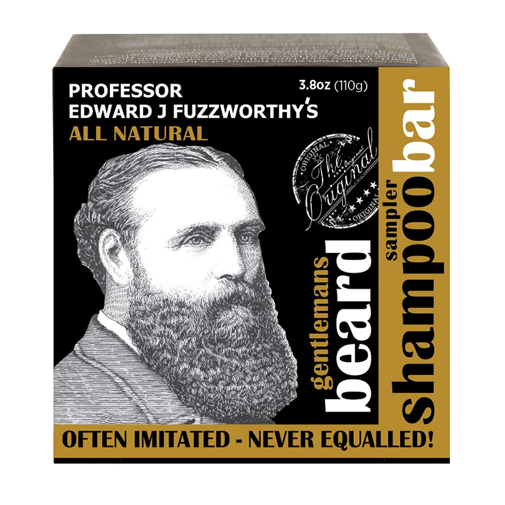 Kit Sampler Cuscinetto del Professor Fuzzworthy - Confezione da Sample per Barrette Shampoo e Condizionatore per Uomo | Tutti Set Regalo per Grooming Natural per tutti i tipi di Beard & Hair