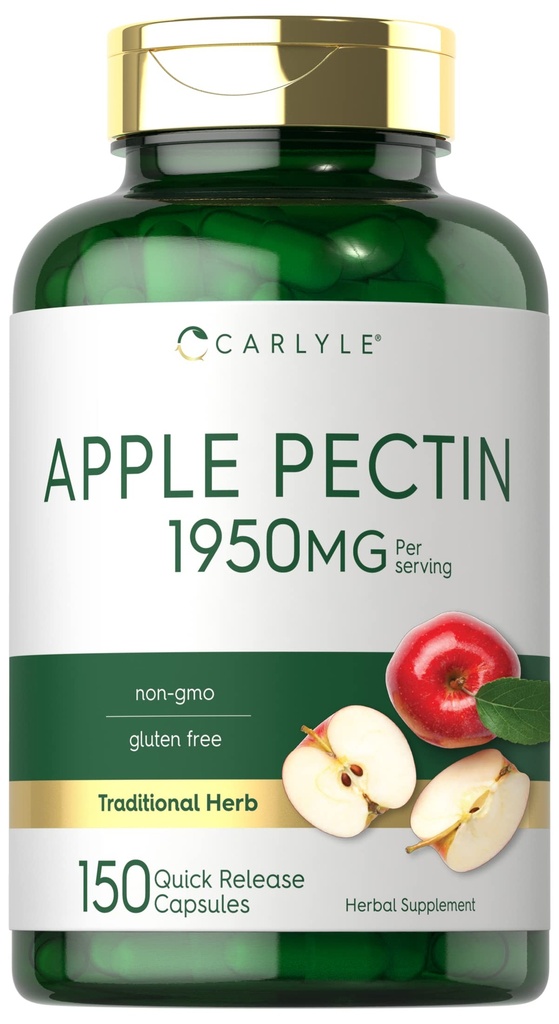 Carlyle Apple Pectin Capsule | 1950mg | 150 pillole | Non-GMO & Gluten Free Herbal Supplement