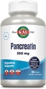 KAL Pancreatin 350mg, Enzimi Digestivi per Donne e Uomini, Enzimi Pancreatici per Supporto Sanitario Digestivo, Gluten Free, Non OGM, Rapid Disintegrazione, 60-Day Guarantee, 250 Serve, 250 Tablet