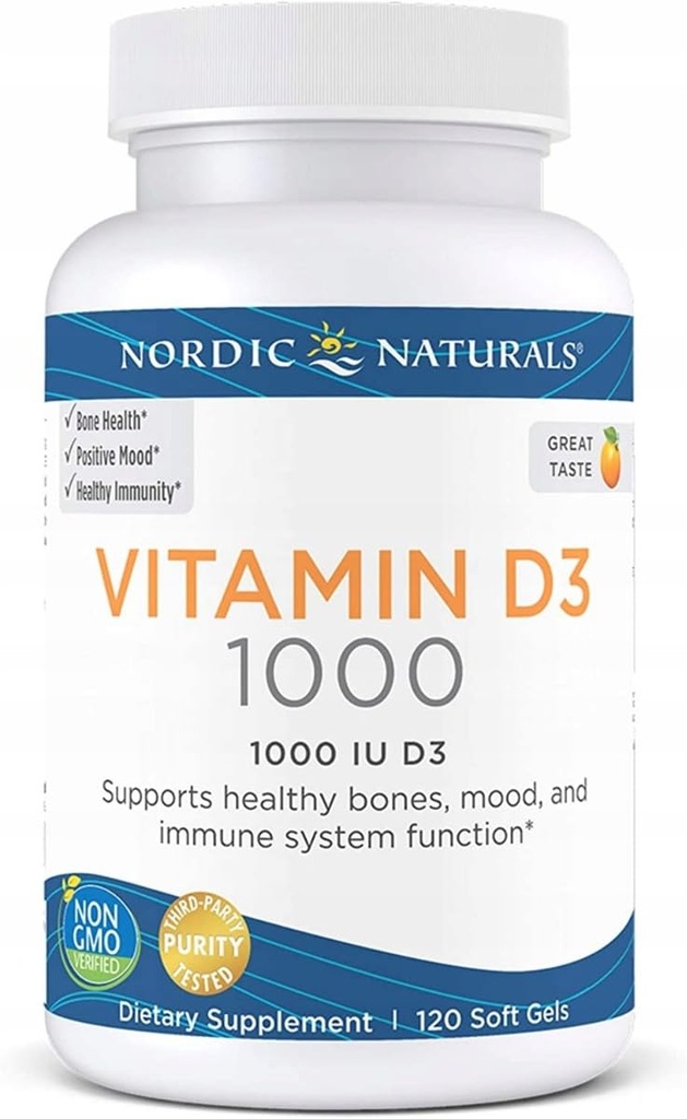 Nordic Naturals, Vitamina D3 1000 IU, 120 Count