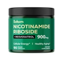 Satoomi NAD Supplemento con Liposomal Nicotinamide Riboside 900 mg NR, Resveratrolo, Quercetina - 90 Conte