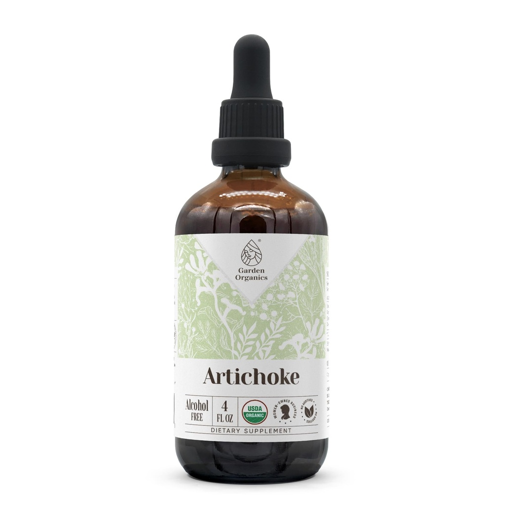 Carciofo USDA Estratto organico senza alcool | Supplemento dietetico, Tintura ad alta potenza | Carciofo organico certificato naturale (Cynara scolymus) Foglia essiccata 4 oz