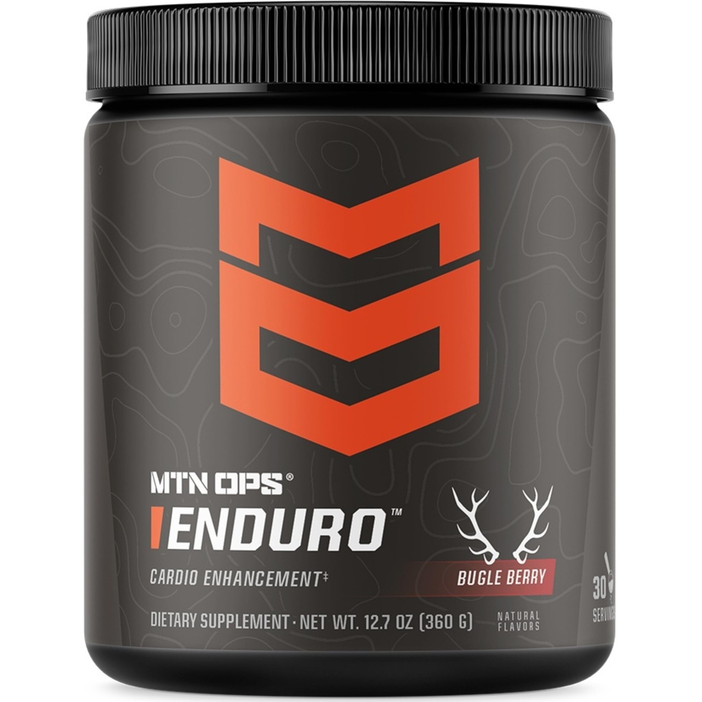 MTN OPS Enduro Nitric Oxide Supplement & Stim-Free Pre Workout - 30 Serve - con Magnesio Citrato, Polvere di barbabietola, Niacinamide, L Arginina & L Citrulline - Bugle Berry Flavor