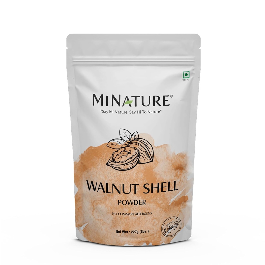Polvere naturale della conchiglia di noce con il pacchetto di bloccaggio della cerniera, nessuna silice e qualsiasi aggiunta artificiale per Scrub naturale fatto in casa 227g, 1/2lbs, 8oz (il pacchetto può variare)