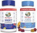 MaryRuth Organics Elderberry Gummies per il supporto immunitario (Sugar Free) & Vegan Vitamin C Gummies Bundle | Supporta la funzione immunitaria | Formula per sostenere la salute generale per adulti e bambini