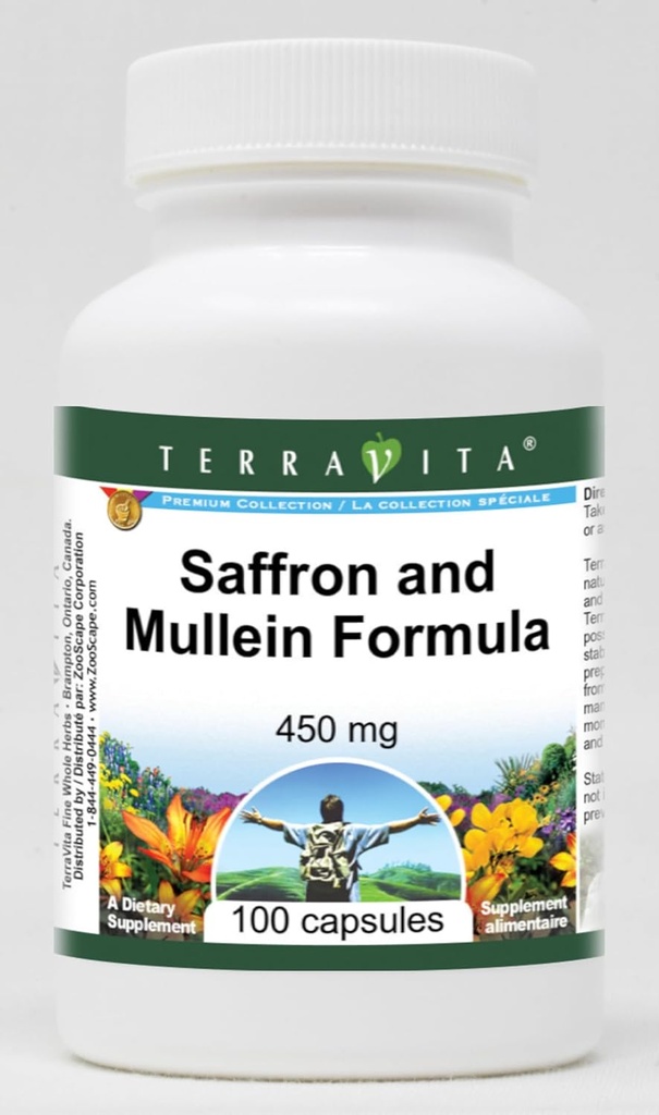 Zafferano e Mullein Formula - 450 mg (100 capsule, ZIN: 513981) - 3 confezione