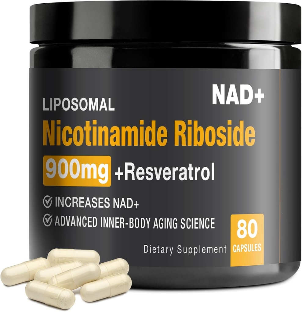NAD+ Supplemento - NAD+ con Nicotinamide Riboside (NR) e Resveratrol Quercetin 900mg, USA-063-0911XL-115NAD