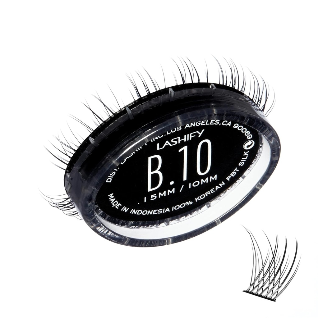 Lashify Bold 10mm Gossamer DIY Estensioni di ciglia ricarica, nero, facile False Ciglia per un look naturale