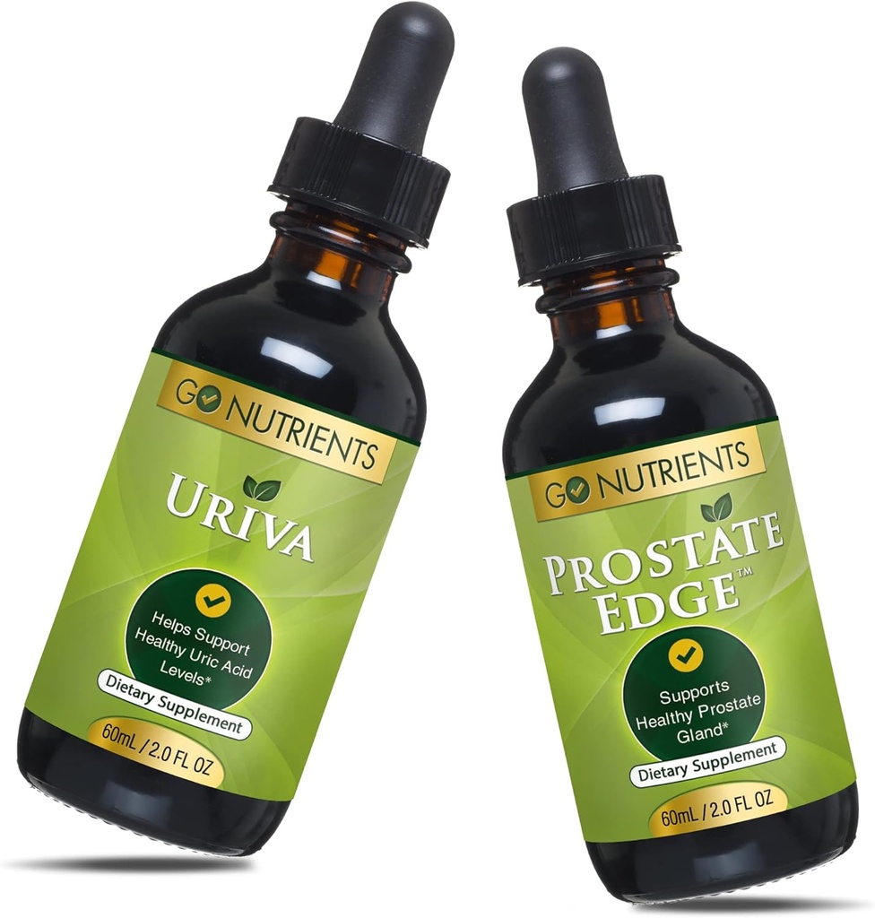 Go Nutrienti Uriva & Prostate Bordo Supplemento per gli uomini con Pygeum e Saw Palmetto Estratto di acido urico supplemento di sostegno, per livelli di acido urico sano che aiuta a disgraziare la facilità