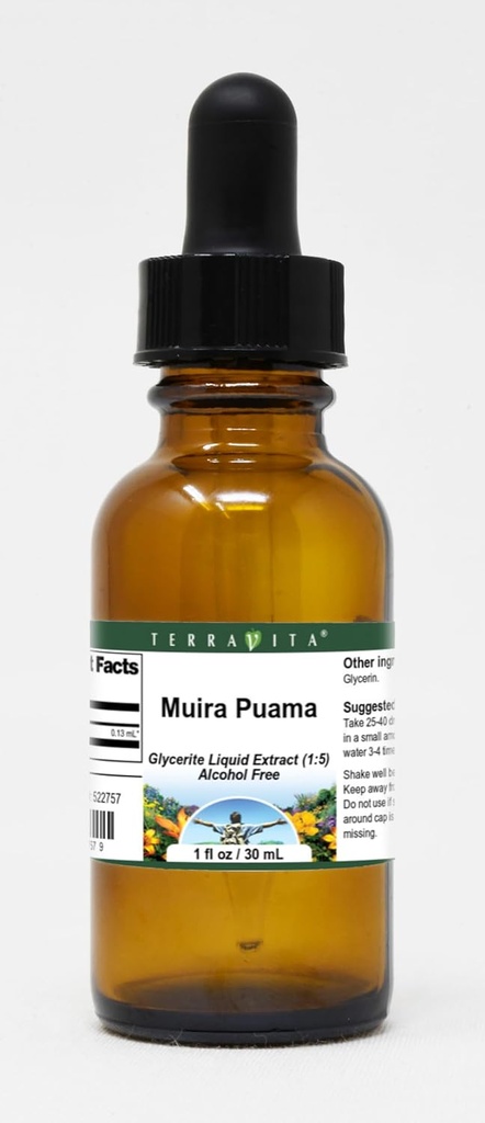 Estratto di liquido di glicerite di Muira Puama (1:5) - Nessun aroma (1 oz, ZIN: 522757) - 3 Pack