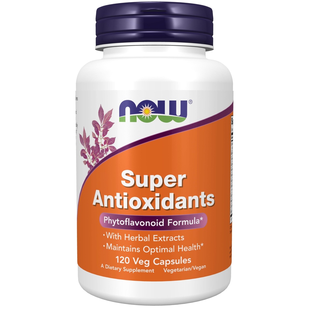 NOW Integratori, Super Antiossidanti con estratti di erbe e un ampio spettro di Flavonoidi per il supporto immunitario, 120 capsule di Veg