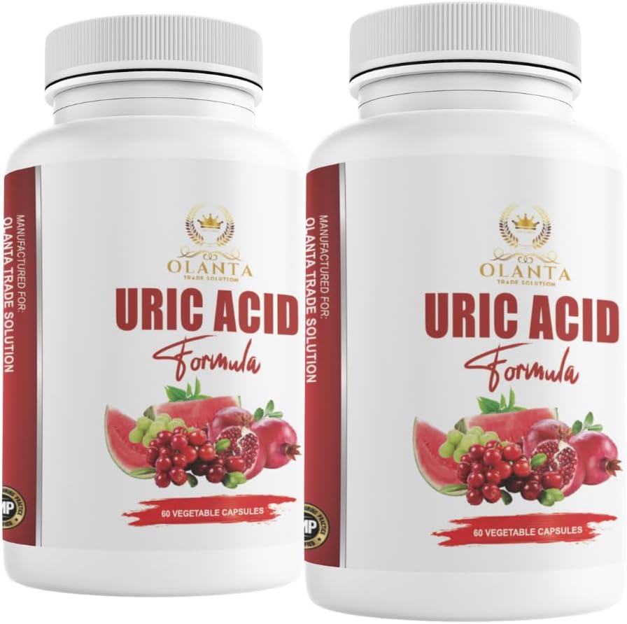 Acido erboso generico - URIC Acid Complex - Supporto congiunto, Pillole di ritenzione idrica per le donne, Integratore di Thistle di latte, Ciliegia di Tart, Fagioli di caffè verde, Acido citrico, Semi di celeria, Melograno - 2 B