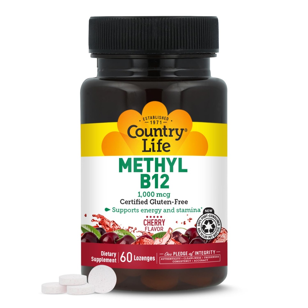 Country Life Methyl B-12 Capsules, 1000 Mcg, 60 Conte