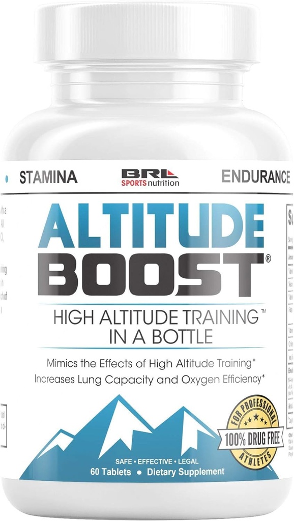 Altitude Boost. Alta formazione di altitudine in una bottiglia per aumentare VO2 Max, Endurance, ossigeno con acido lipoico alfa, ferro e vitamina B 12 (60 compresse)