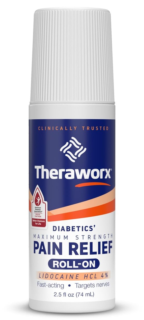 Theraworx Max Strength Diabetics' Pain Relief Roll-On - 2.5oz - 1 Count