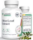 Estratto di foglie di oliva capsule - Integratore immunitario per gli uomini e le donne, Polifenolo e Flavonoide per il benessere generale - Non OGM e Vegan olio d'oliva capsule - 60 Conte