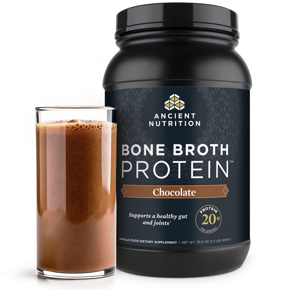 Antica Nutrition Grass Fed, Cage Free, Bone Broth Protein Powder, 20g Protein, Peptidi di collagene idrolizzati, Keto & Paleo Friendly, Supporti Joint, Gut Health, Cioccolato, 40 Serve
