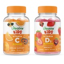 Vitamina vitale D Bambini + Vitamina C Bambini, Gummies Bundle - Grande Degustazione, Integratore di vitamina, Senza glutine, OGM Libero, Gomma masticabile