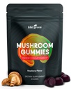 KIKI Green Mushroom Gummies con Lion's Mane e 9 Adaptogen Superfoods Blend - Chaga, Red Reishi, Cordyceps, Shiitake, Black Fungus | 60 Count, 10:1 Extract