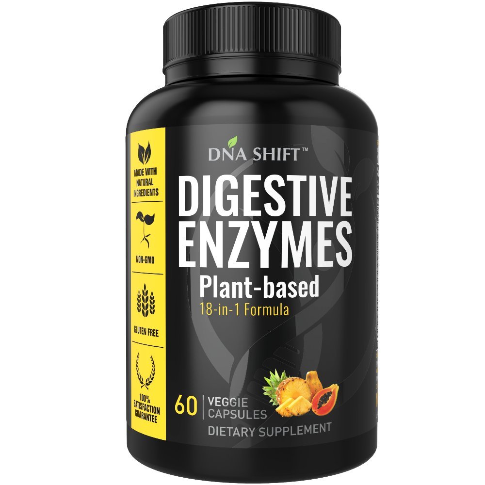 Gli enzimi digestivi per gli uomini e le donne - gli enzimi migliori per la salute e la salute digestiva del fegato - gli enzimi ultra digestivi possono alleviare la costipazione, Bloating & Gas - Mealtime Discomfort- All Diets - 60 CT