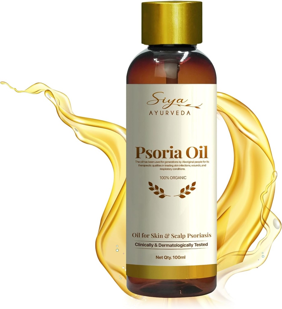 Olio di trattamento della psoriasi di siya Ayurveda per il sollievo naturale | Olio per la Psoriasi e la cura della pelle della scala | Rimuovere la psoriasi dalle radici | Fatto con ingredienti naturali - 100 ml