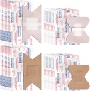 Sinmoe 100 pezzi elastico tessuto adesivo Bandages Knuckle e Fingertip Bandages Variety Pack per la cura dei tessuti Bulk Pack per kit di pronto soccorso in 2 dimensioni, 3 x 1,5 pollici, 1,8 x 2 pollici(Brown)