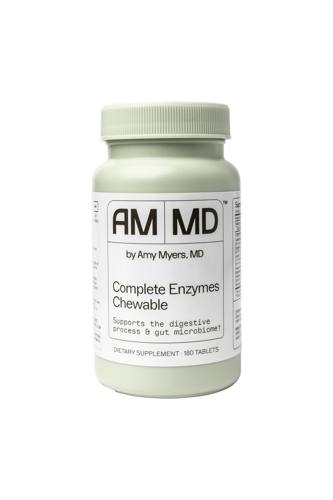 Amy Myers MD Enzimi Digestivi Chewable – Supporto Enzimi Completo Gut Leaky, Acid Reflux, Gas, Bloating, Gluten Exposure – Amylase, Lipase, Lactase, Alkaline, Protease, Sucrase + di più – 180 compresse
