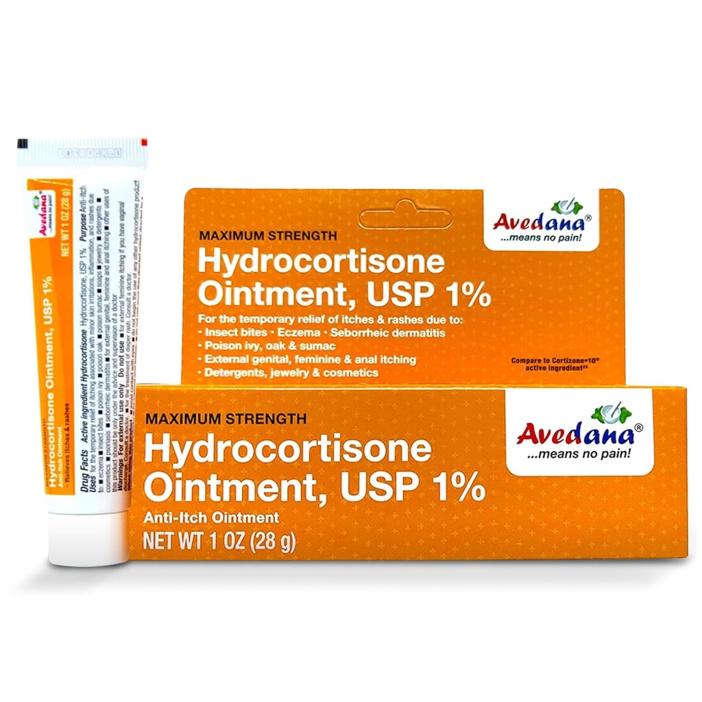 Idrocortisone Ointment | 1oz Idrocortisone Unguento con 1 Percentuale USP – Massima resistenza Cortisone Ointment | Fast Relief Anti Itch Ointment | Soothing and Calming Formula Impermeabile