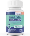 WELMATE - Guaifenesin 1200mg (35 compresse) - Rilievo di muco - Prospetto - Tosse & Cold - 12 Hr Supporto - Compresse Bi-Layer di rilascio prolungate - Farmaci Over-The-Counter