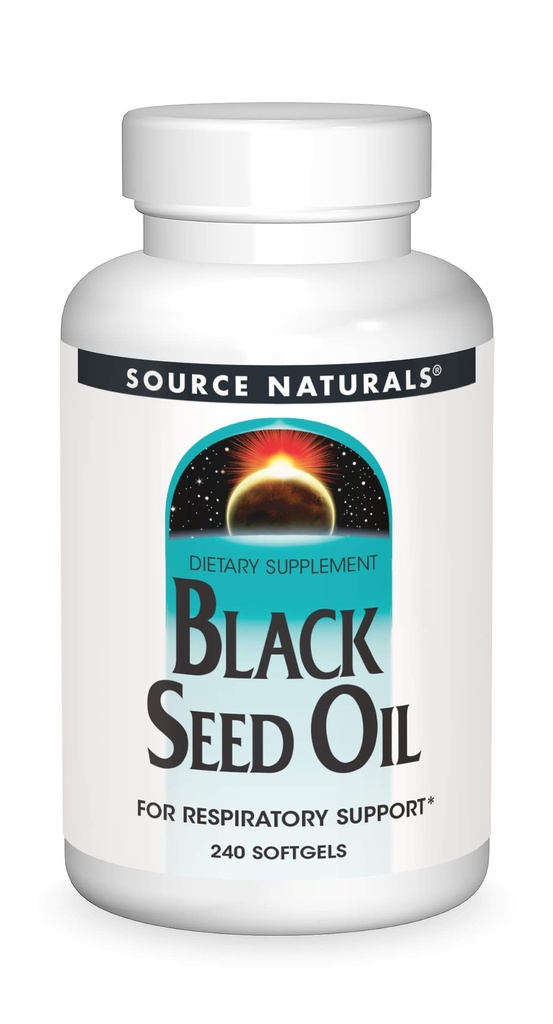 Fonte Naturals Black Cumin Seed Oil per il supporto respiratorio - 240 Softgels