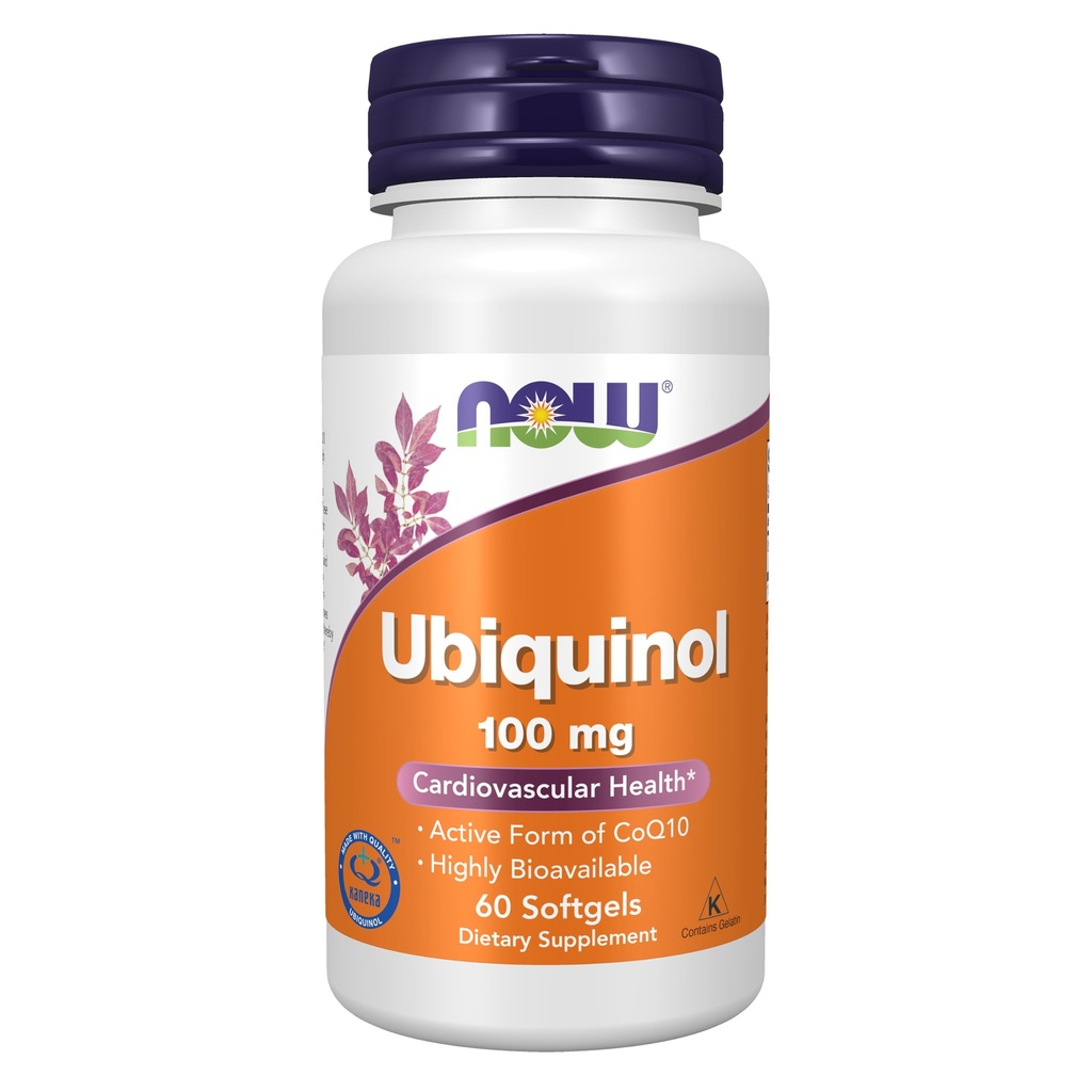 NOW Integratori alimentari, Ubiquinol 100 mg, Alta biodisponibilità (la forma attiva di CoQ10), 60 Softgels