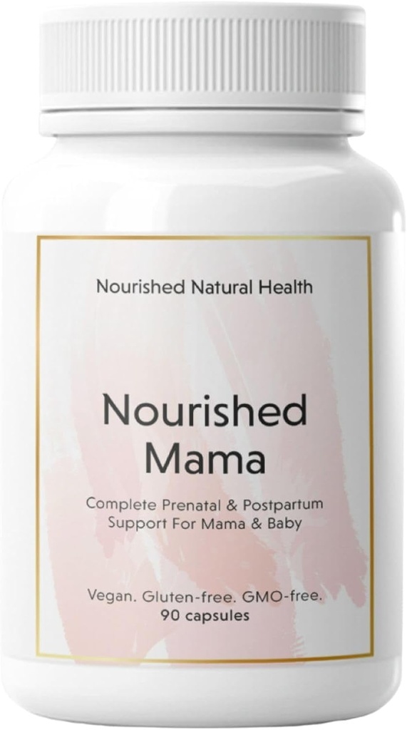 Nutrito Mama Prenatal Multi Vitamin - Vegan Multivitaminico per Preconcezione, Gravidanza, Postpartum e Supporto per l'allattamento - Iron-Free with Methylated Folate & High Dose Choline - 90 capsule