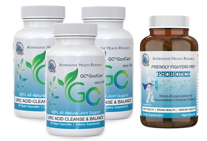 GC® GoutCare e Friendly Fighters® Probiotic: Pacchetto detergente acido urico