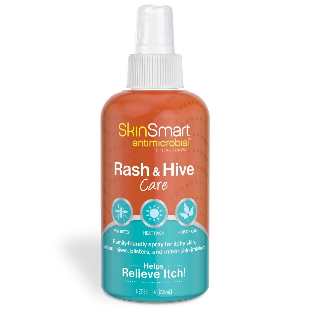 SkinSmart Rash antimicrobico e cura dell'alveare, First Aid Skin Wash, 8 oz Spray Bottiglia