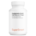 Supersmart Hyaluronic Acid Supplement 300mg al giorno (Sodium Hyaluronate) - Alto peso molecolare 1,2 Milioni di Daltons | Non-GMO & Gluten Free - 60 capsule vegetariane