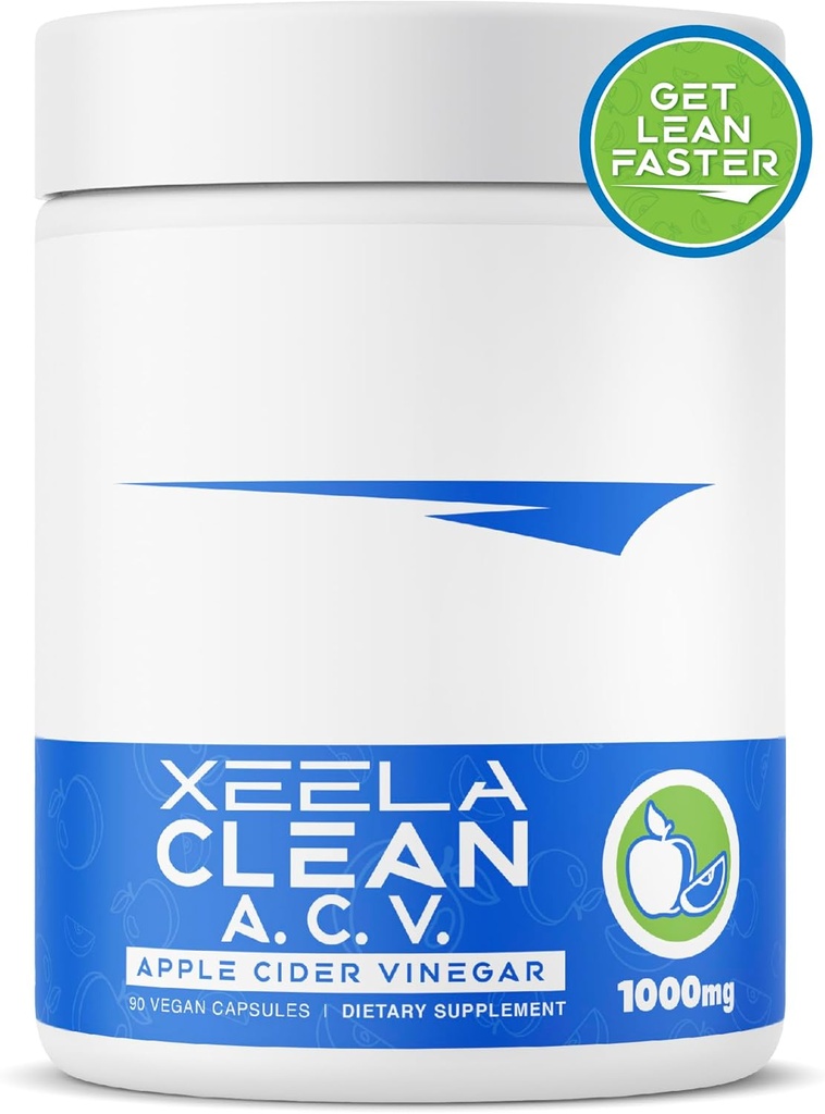 XEELA Apple Cider Vinegar Capsule con La Madre per Uomini e Donne - Appetite & Craving + Gestione del Peso per ottenere magra