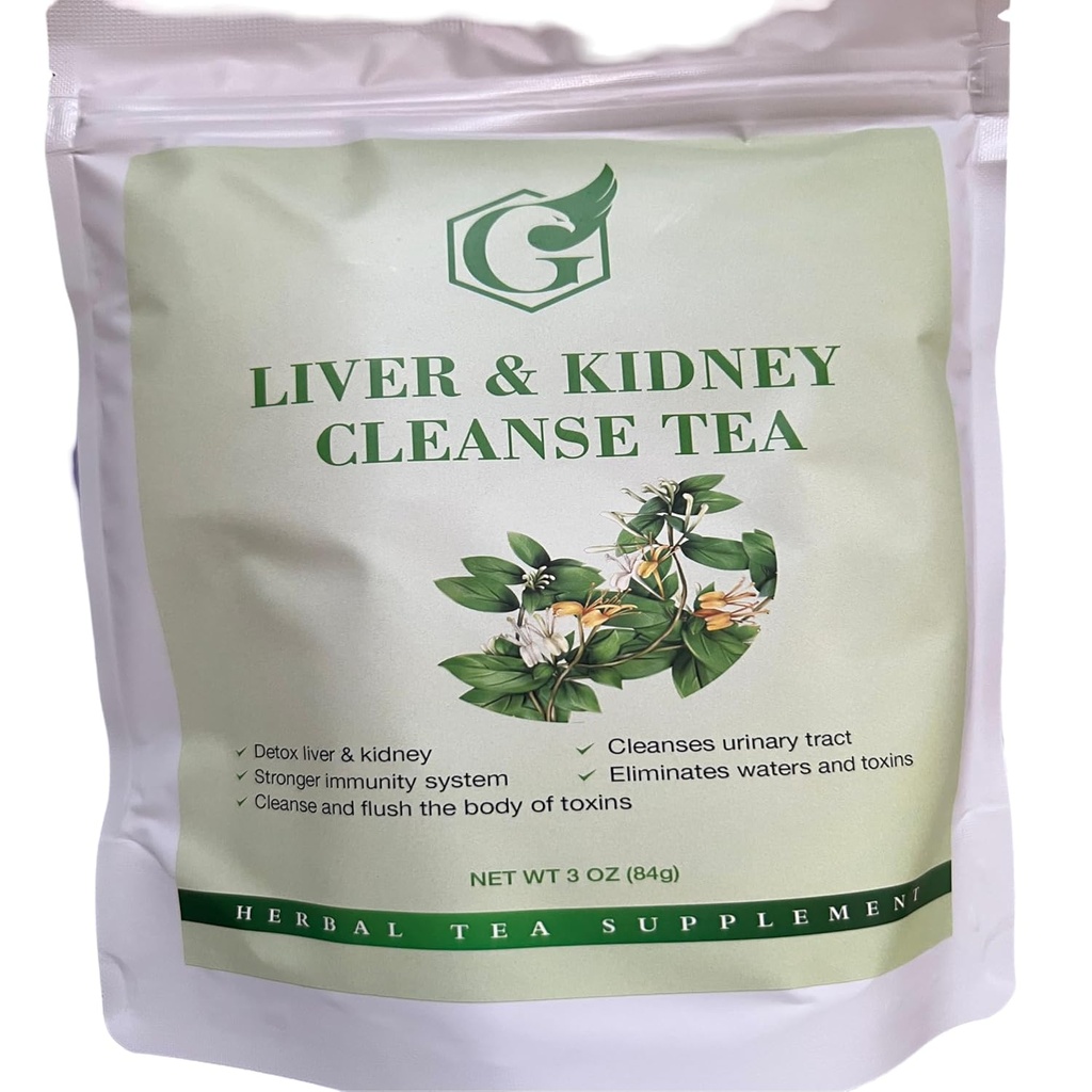Herbal Liver & Kidney Cleanse Tea, 3 oz, supporto di pulizia naturale, salute del tratto urinario, 28 sacchetti di tè