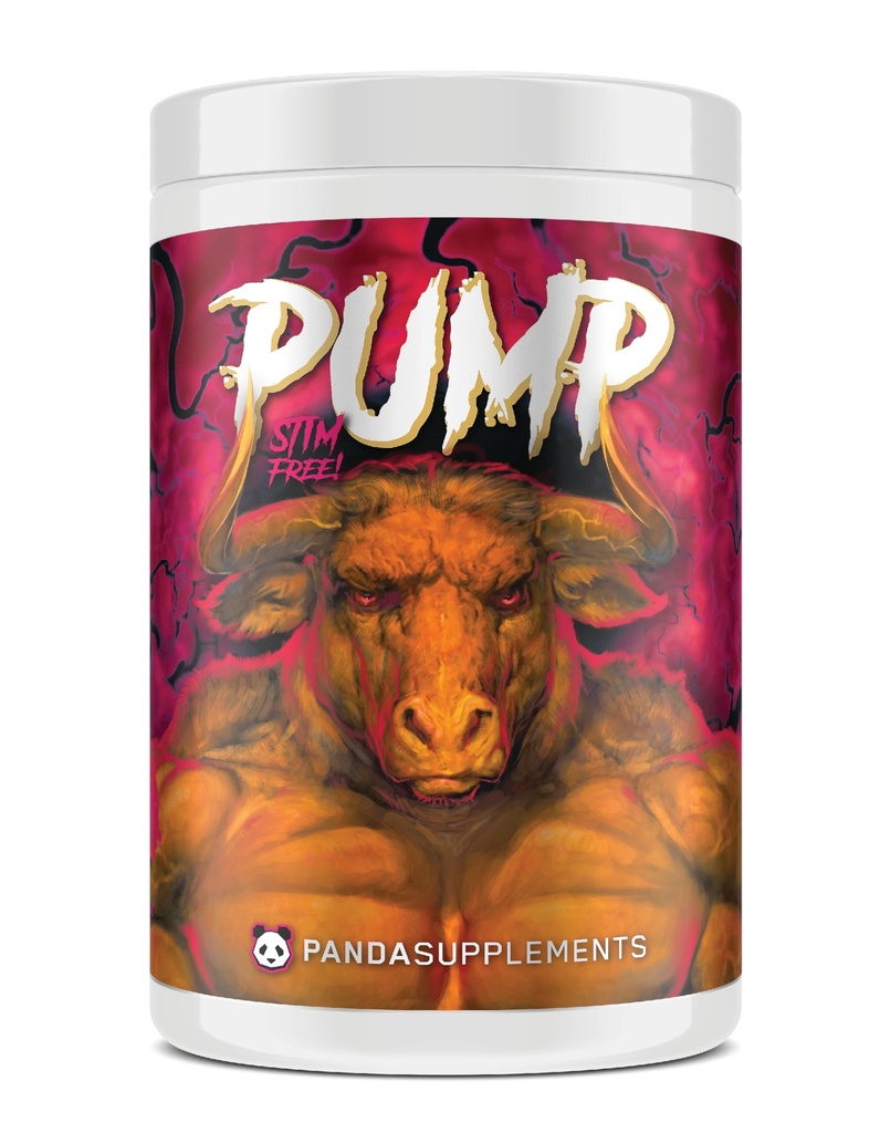 Sotterranea Bio Labs Panda Supps Pompa: Stimulant-Free Pre-Workout, No-Clump Formula w/10G L-Citrulline Malate, Alpha GPC, Lions Mane,CognatiQTM, AmentoPumpTM 40 Scoops (Sweet Black Cherry)