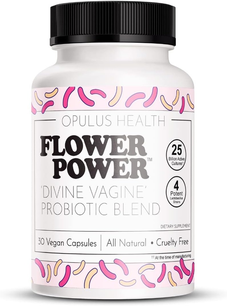 Flower Power 'Divine Vagine' Blend - 30 ct per Equilibrio infezione del tratto urinario, V supporto sanitario per le donne