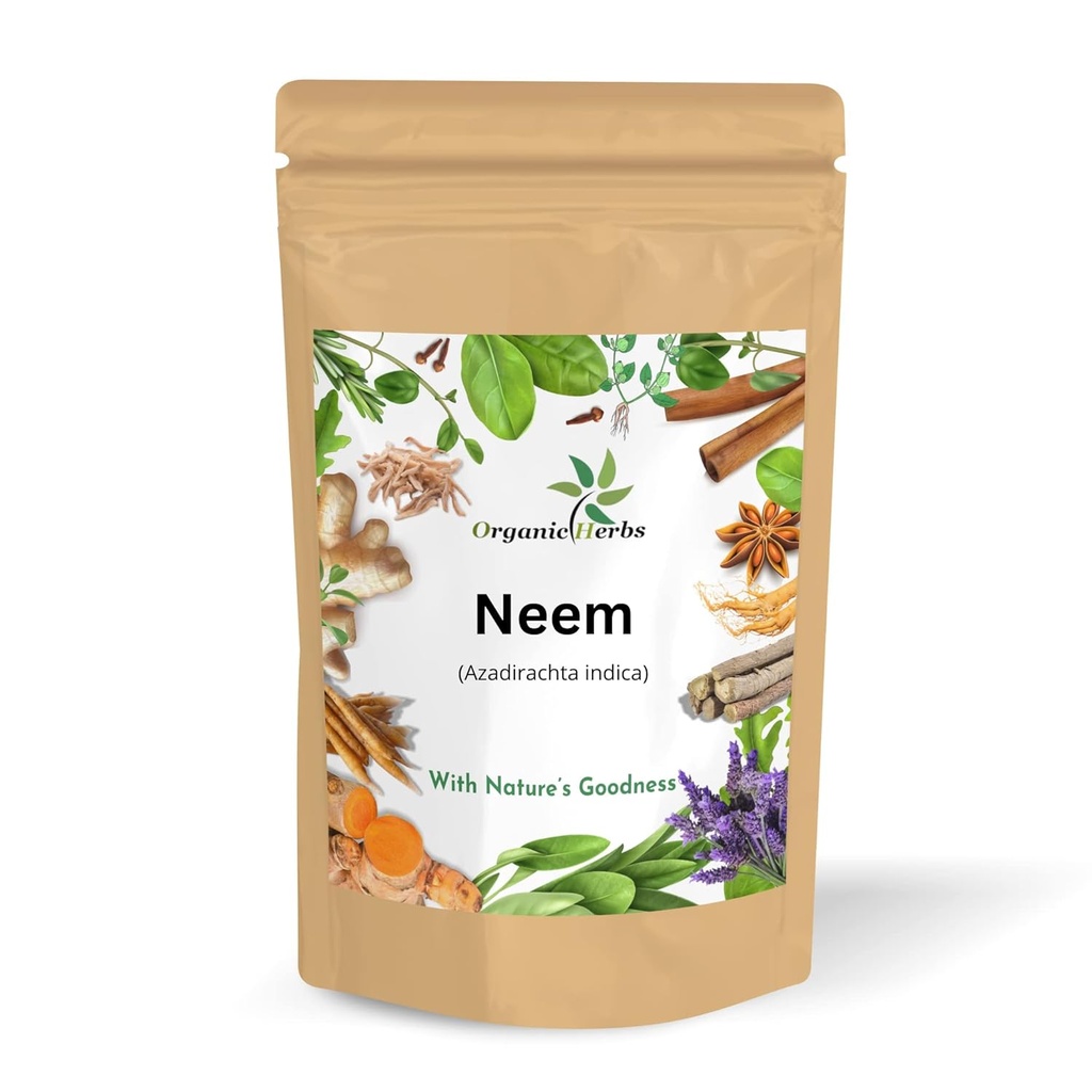 Polvere di foglie di neem puro e naturale per la pelle chiara senza campioni, detergente per capelli e silenziatore. (Neem polvere di foglia 145gm/5Oz)