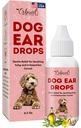 Dog Ear Cleaner – Tutte le gocce naturali dell'orecchio per cani infezione dell'orecchio – Elimina l'odore del lievito, Loosens Wax, previene le infezioni, allevia il prurito – sicuro, delicato, efficace prurito prurito prurito, fatto in USA