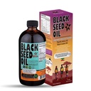 Olio Etiope di Seme Nero - 3.43% Thymoquinone Cumin Pressed Cold-Pressed da Pure Nigella Sativa - Prima Pressatura Blackseed Non-GMO Migliorato - 16 Oz Bottiglia di Vetro Dolce Sunnah