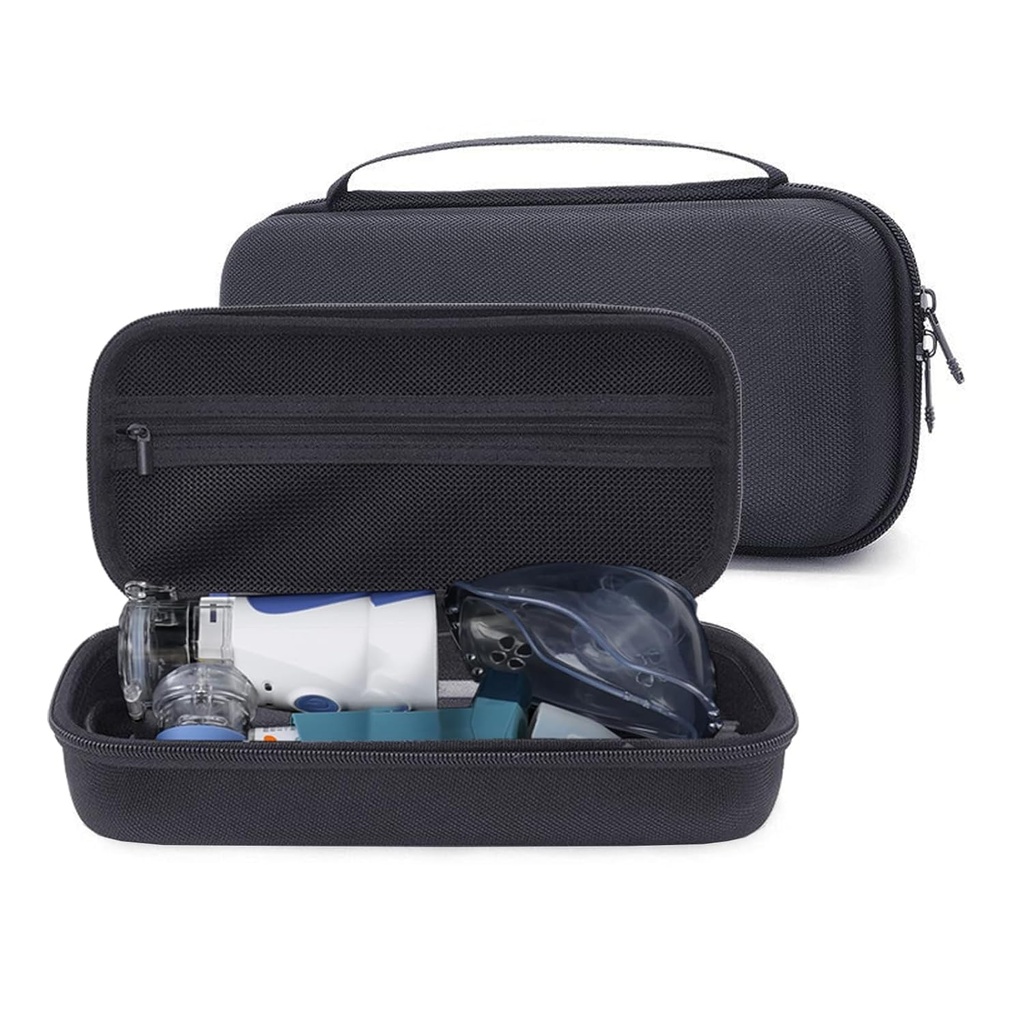 Carrying Case Travel Organize Bag Holder Compatibile con Nebulizer Machine, Asthma Inhaler Spacer per bambini e adulti, Ventolin Masks, Allergy Meds, Mask