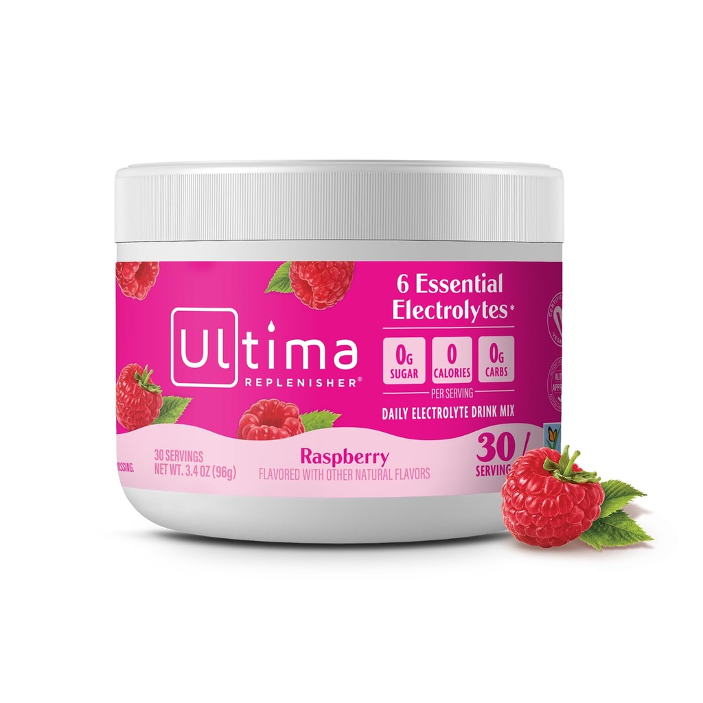 Miscelatore giornaliero di bevanda di elettrolita di ultima generazione – Sugar Free – Raspberry, 30 Serve – Polvere di idratazione con 6 elettroliti chiave e minerali Trace – Keto Friendly, Vegan, Non OGM