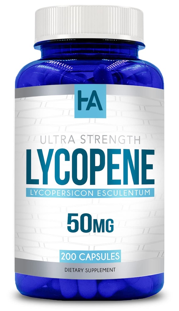 Integratore di licopene naturalmente deriso | Licopene a base di pomodoro 50mg Antiossidante e Carotenoide supplemento per il supporto cardiaco e della prostata | Vegan Non-GMO & Made in US cGMP Labs (200 capsule vegetali)