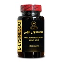 Integratori di amminoacidi L-LYSINE - Integratore di aminoacidi puro 500mg, L-Lysina attiva pura per la salute immunitaria, Integratore di L-Lysine, Bilancia di azoto - 1 Bottiglia 100 conteggi