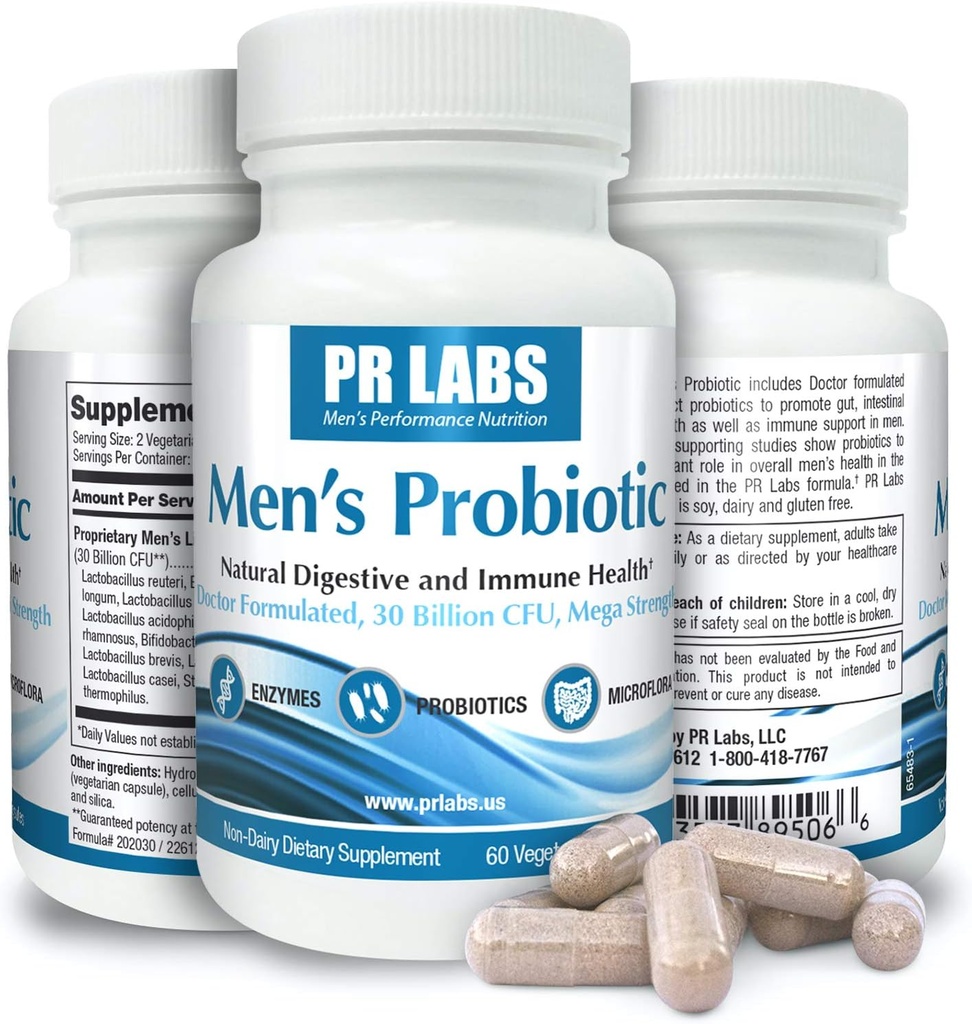 Probiotico - Probiotico Digestivo enzima supplemento Probiotico per gli uomini - Promuove la salute del fegato e il supporto immunitario - 1 confezione (60 capsule)