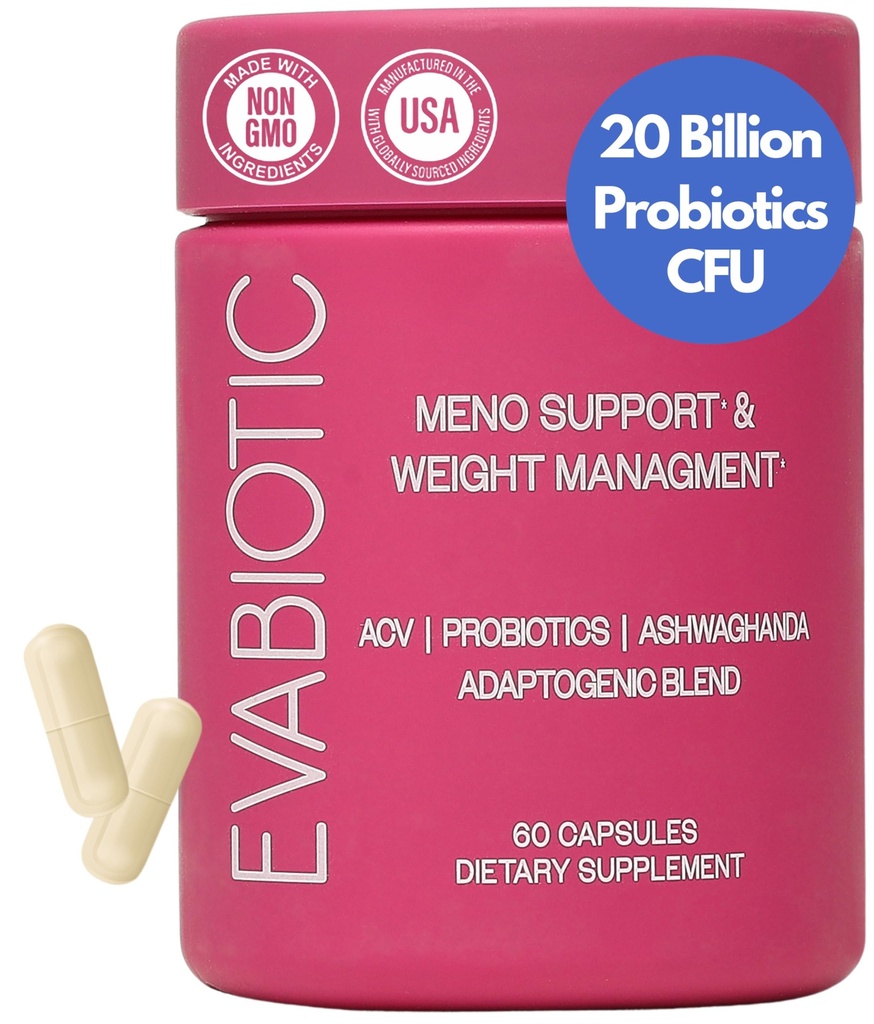 Vitamine di menopausa complete - Ashwaghanda, Probiotici, ACV per la gestione del peso, Flash caldi, Maglioni notturni, Blocco, Equilibrio di ormone - Vegan 60 Caps Menopause Supplementi per le donne Non OGM