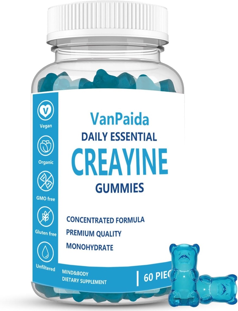 Creatina Gummies Monoidrato, Chewable Creatina Monoidrato, Boost del muscolo, Energy Boost, Pre-allenamento supplemento, Burst potenziato, Vegan, Muscle Growth Support, Recupero & Performance, Gluten Free