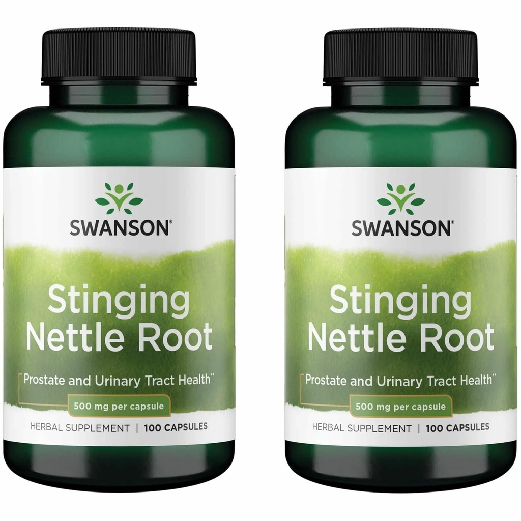Swanson Sting Nettle Root (Urtica Dioica) - Integratore di erbe - (100 capsule, 500mg) (2 Confezione)